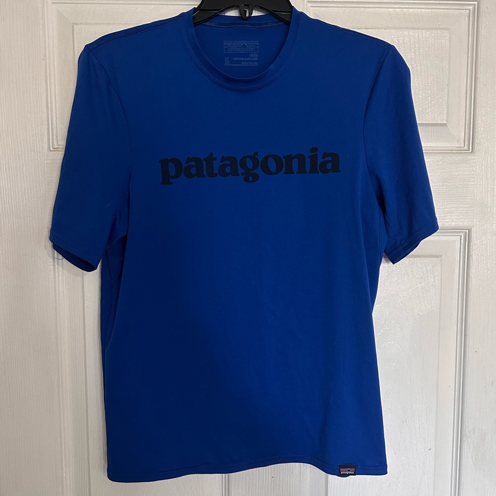 Patagonia Men’s Royal Blue Logo Short-Sleeve Crew Tee